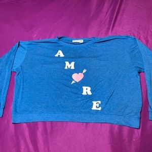Wildfox Amore Cropped Sweatshirt
